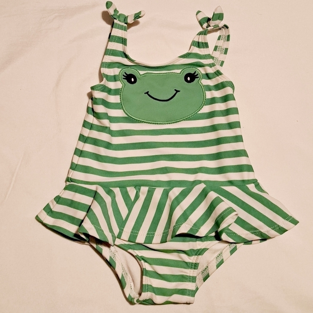Gymboree Outlet girls 3-6 months frog 1 piece swim suit